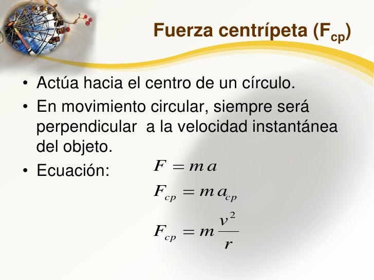 Fuerza centripeta Fuerza centripeta