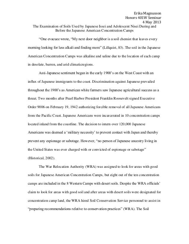 Japanese internment camps research paper   2415 words