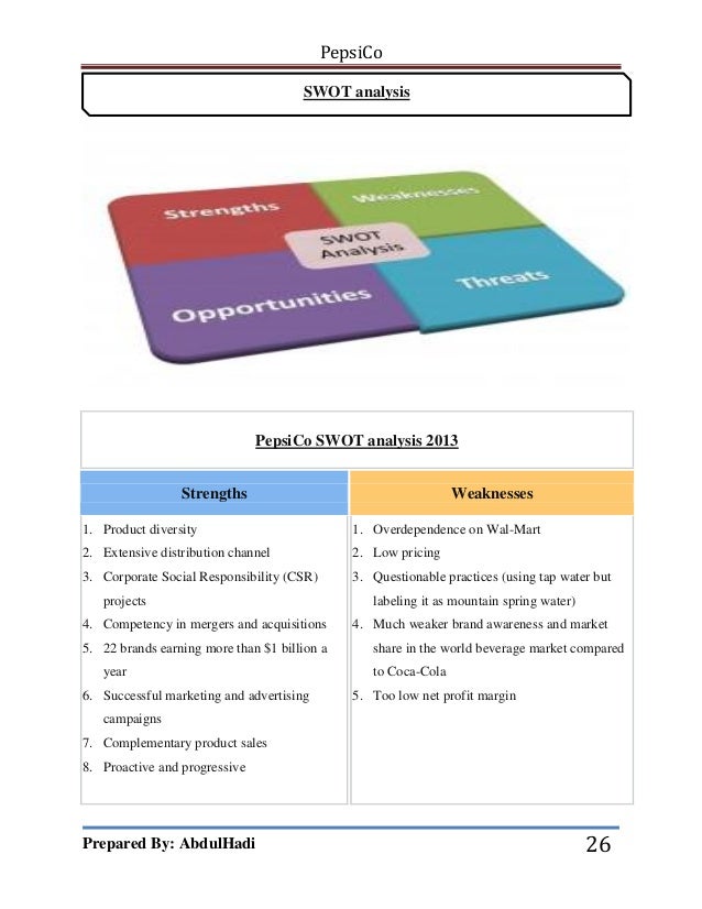 marketing pepsi case swot analysis marketing pepsi case swot analysis