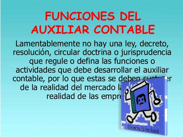 Cuáles Son Las Funciones De Un Auxiliar Contable