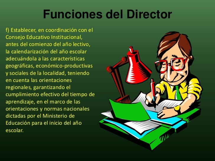 Funciones del director