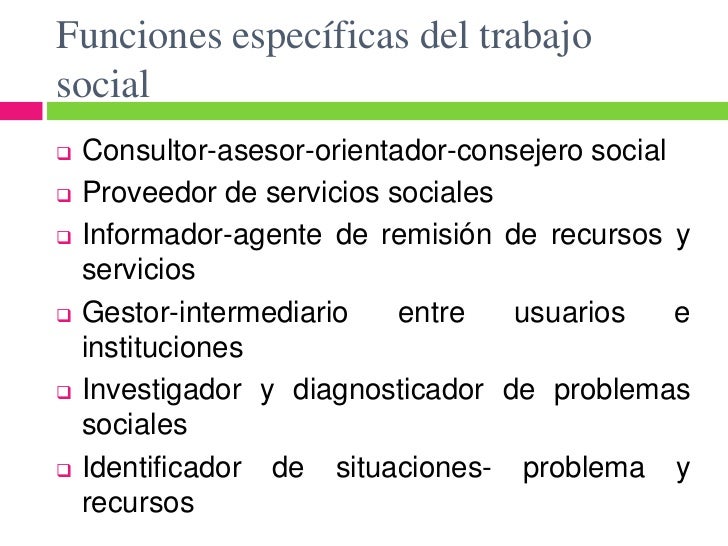 Funciones y principios del trabajador social