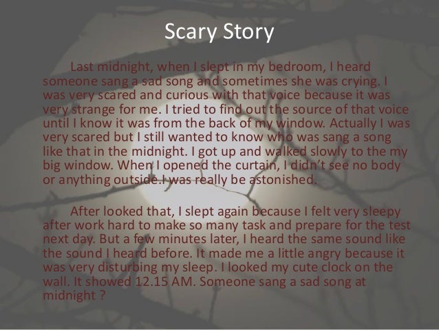 Scary story essay spm