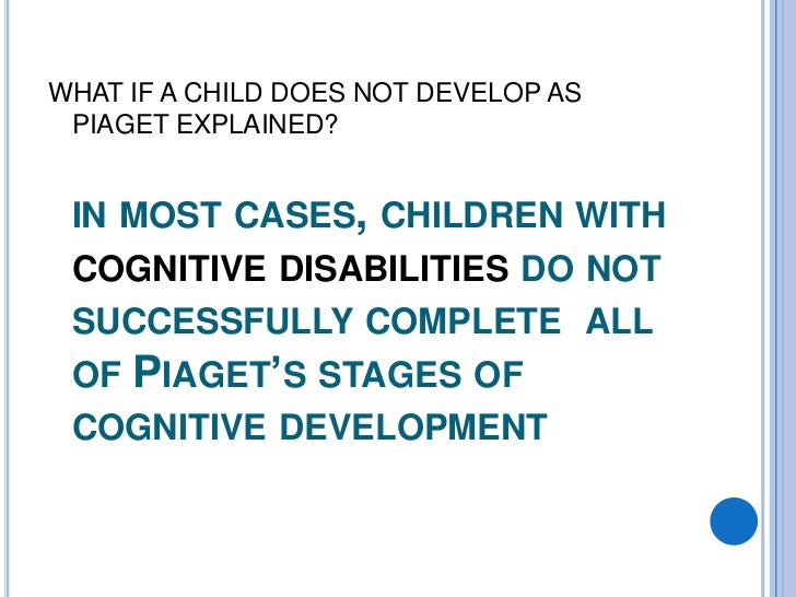 Piaget Stages Essay