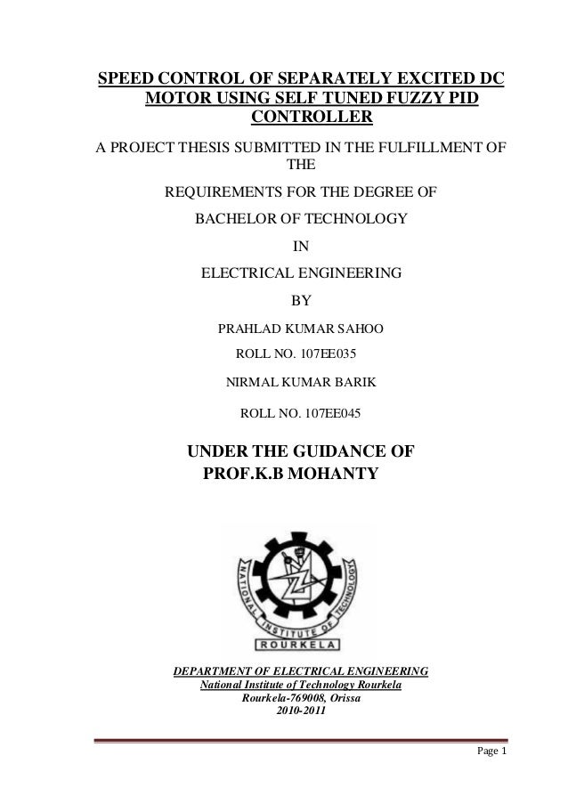 Dc motor control thesis