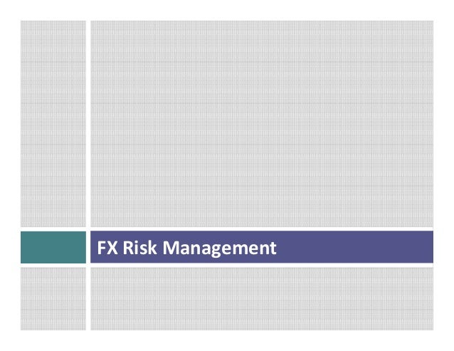 Fx options risk management