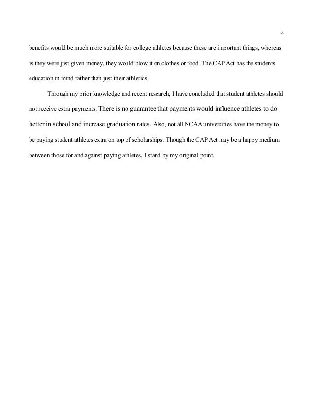 Should College Athletes Be Paid Essay Thesis