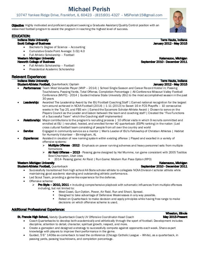 athletic coach resumes