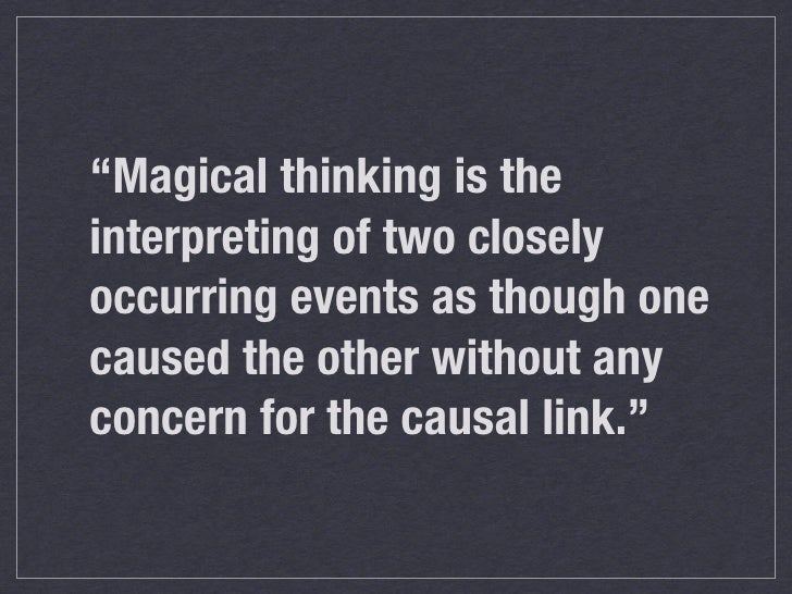 magical thinking examples magical thinking examples