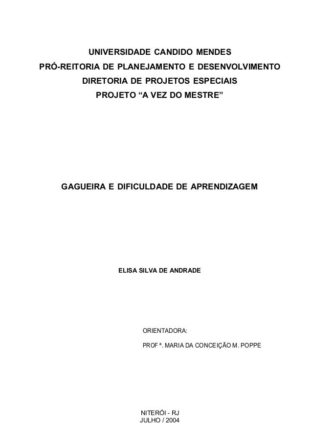 Monografia sobre dificuldades de aprendizagem