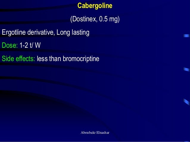 Bromocriptine Dose For Galactorrhea