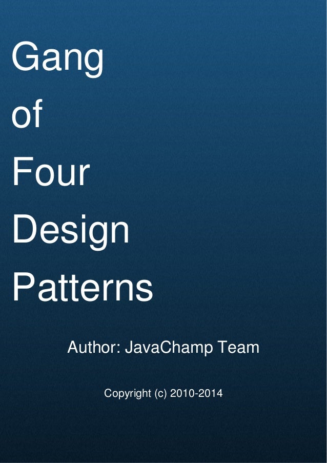 Design Patterns By The Gang Of Four Pdf Free