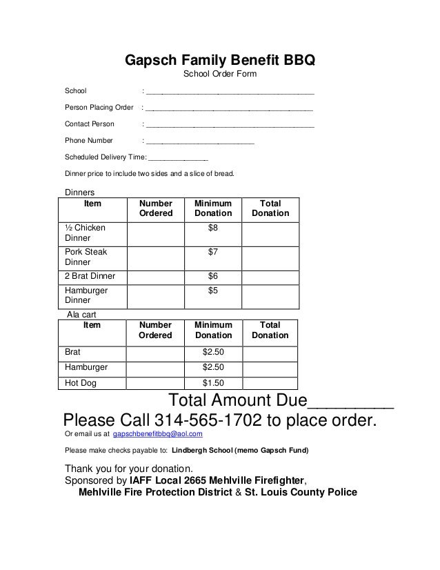 Gapsch bbq school order form