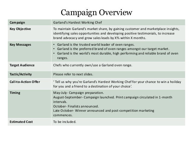 advertising campaign outline