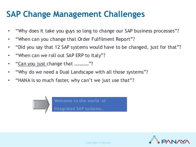 Webinar Gartner Predicts New Challenges of SAP Change Management