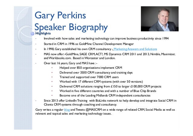 sle of biography gary perkins speaker brief biography sle of biography gary perkins speaker brief biography