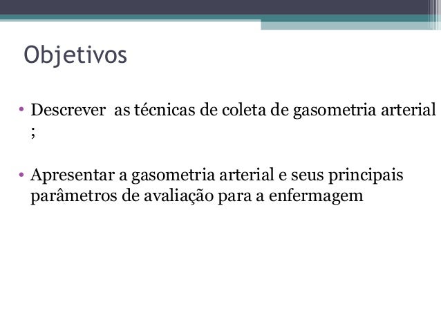 Exame de sangue gasometria arterial