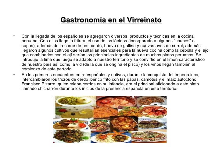 Gastronomía en el Virreinato