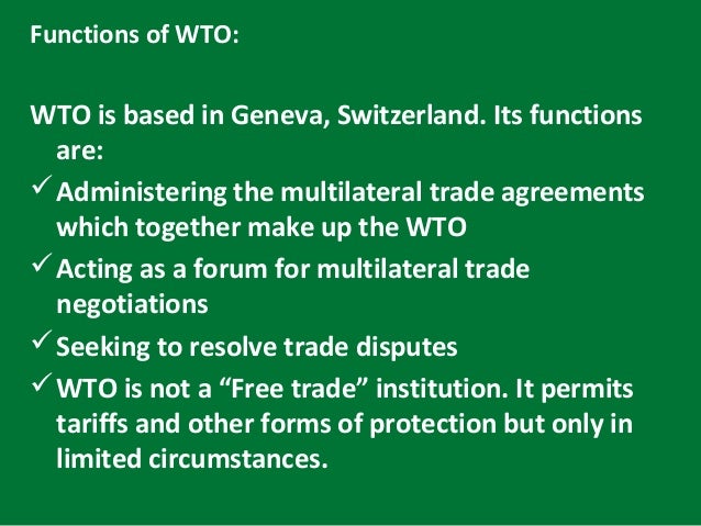 Trading system wto