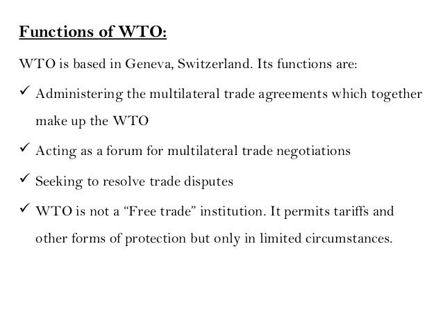 Trading system wto