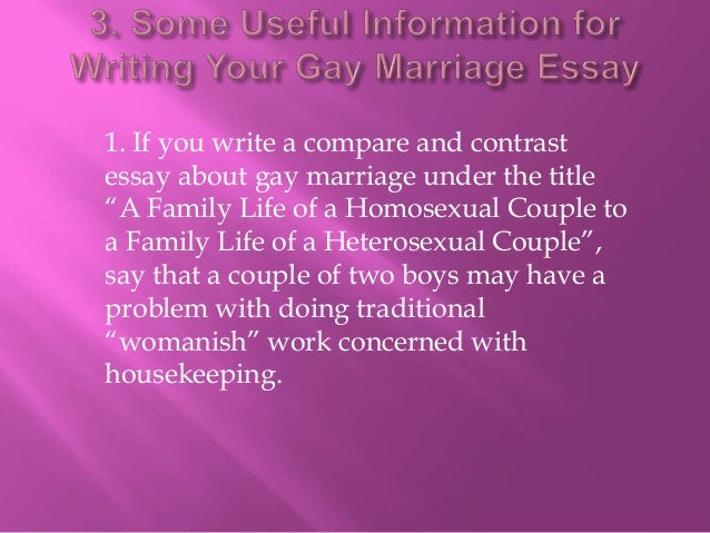 Gay marriage discursive essay