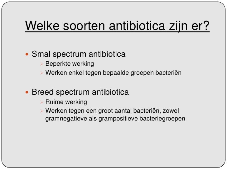 Gebruik van antibiotica