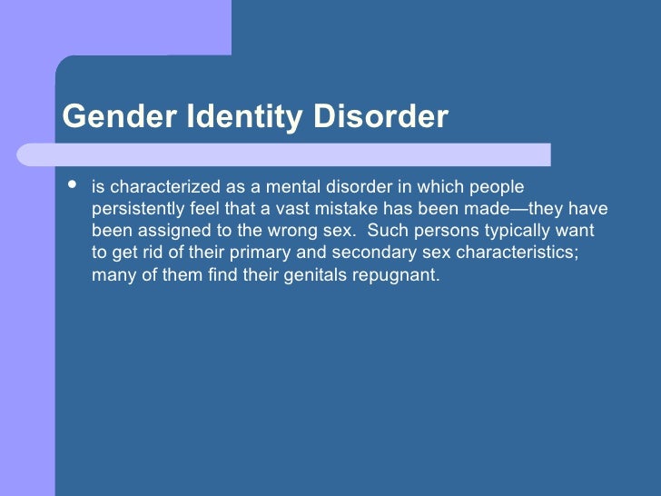 Gender identity disorder pp