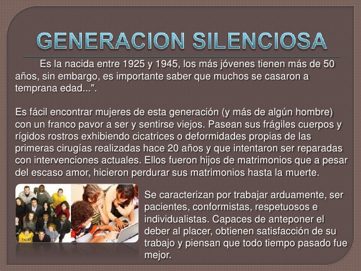 Generaciones humanas Generaciones humanas