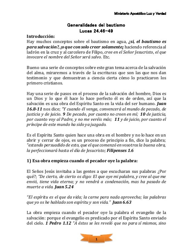 Generalidades del bautismo aldo f acosta 2015 Generalidades del bautismo aldo f acosta 2015