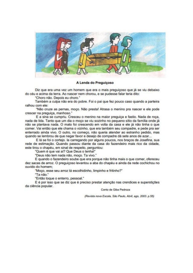 Gênero textual lenda _ A LENDA DO PREGUIÇOSO