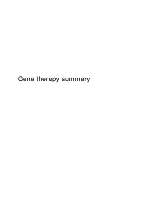 Gene therapy essay