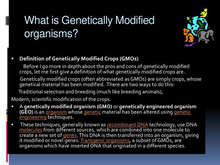 The Pros And Cons Of Genetically Modified Organism
