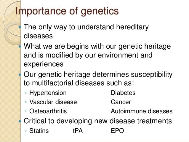 what is the importance of genetic transmission
