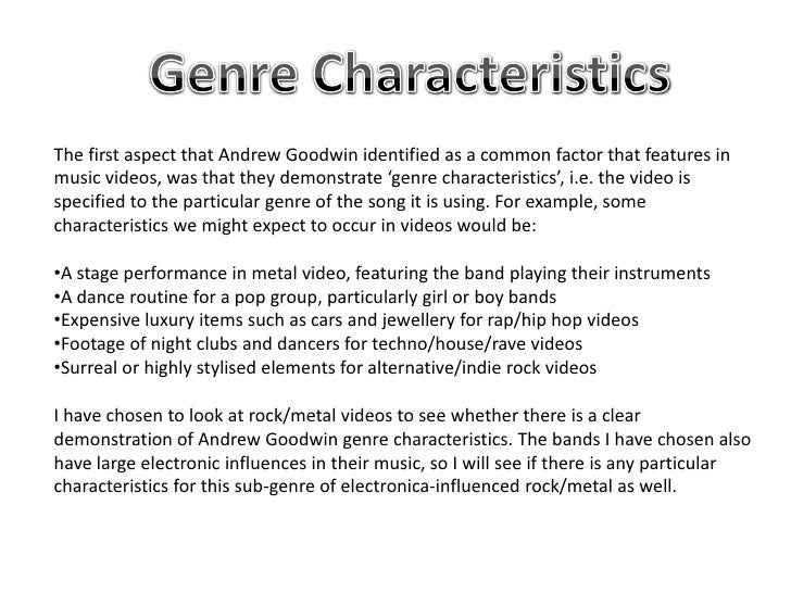Genre characteristics