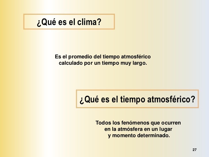 1) Temperatura:          Grado térmico        (Grados Celsius °C )      que posee la atmósfera.¿Existe otro tipo de medici...