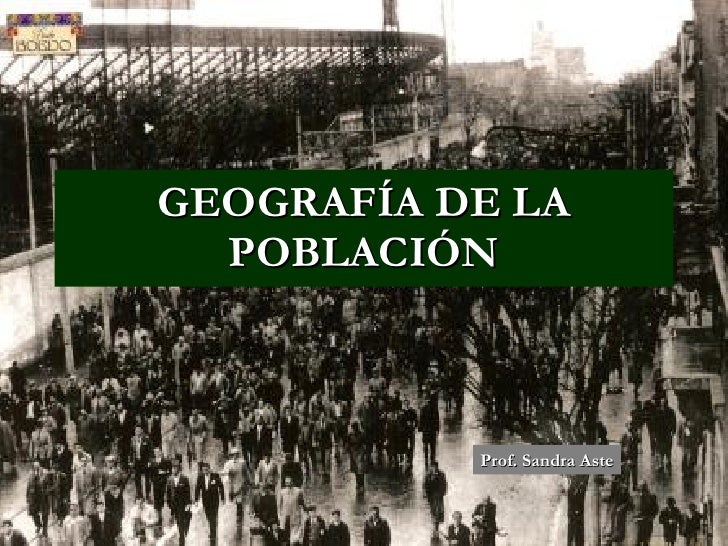 GeografíA De La PoblacióN
