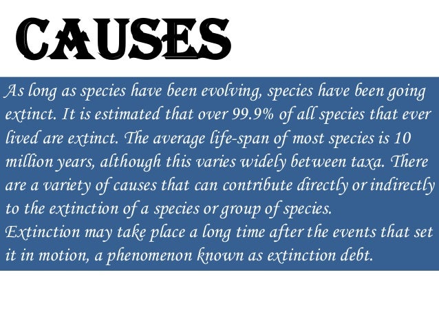 Reason for extinction of wild animals