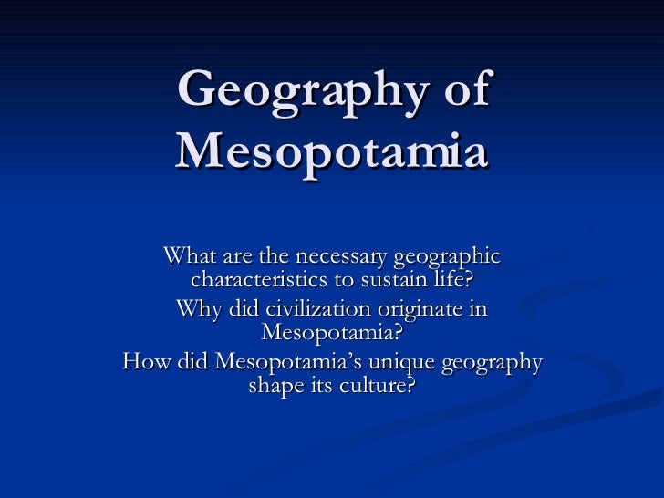 Geography Of Mesopotamia