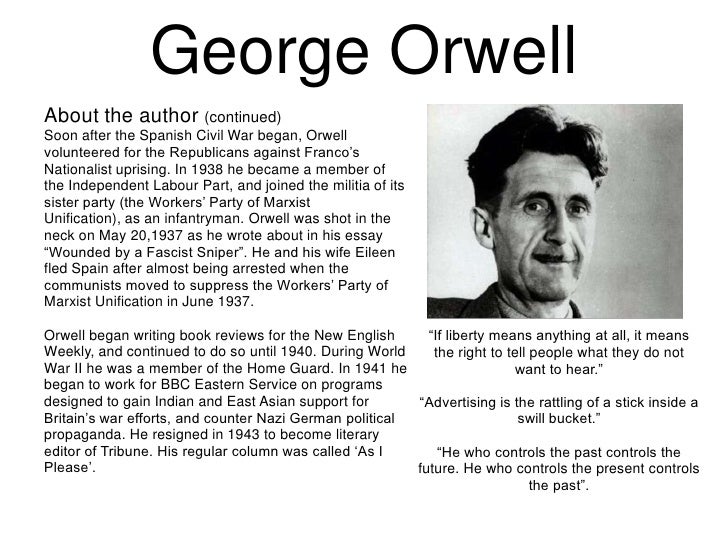 George orwell essay on writing