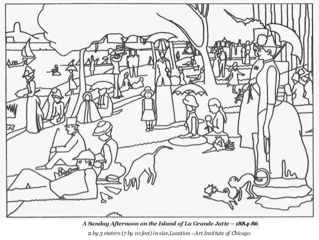 Seurat Jatte Georges Colorare Afternoon Disegni Opere Sonntagnachmittag Seurat Jatte Georges Colorare Afternoon Disegni Opere Sonntagnachmittag