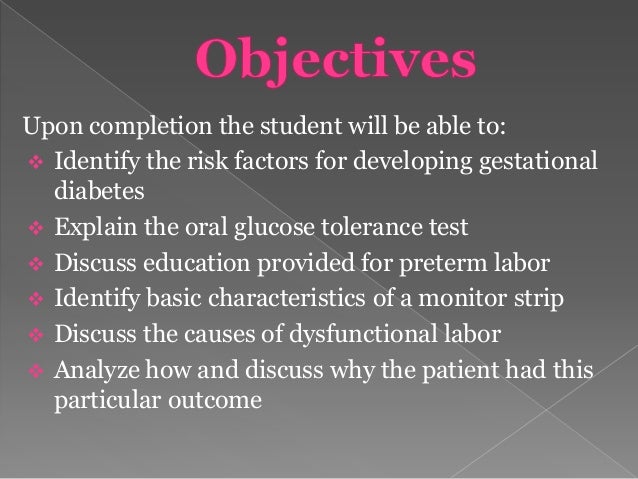 Case study of diabetes mellitus in pregnancy