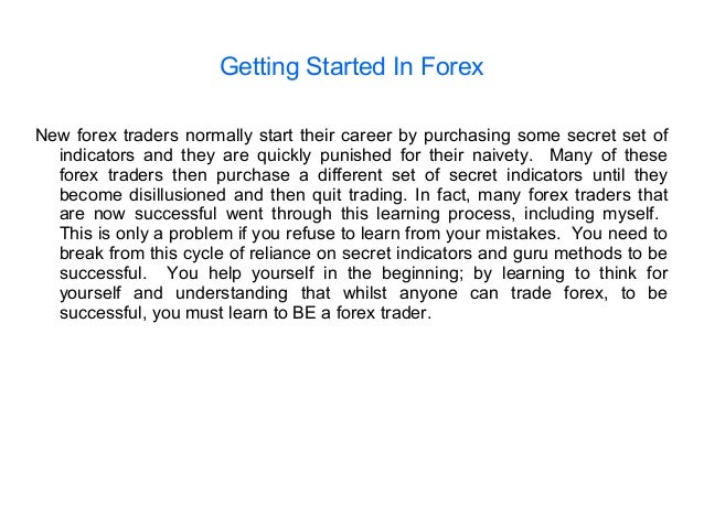 Getting started with forex