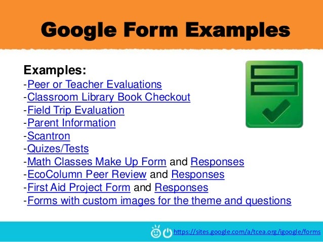 google form examples