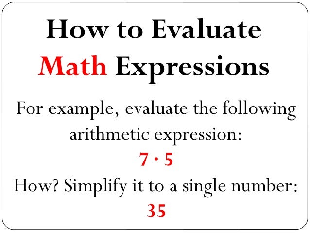 evaluate example math of