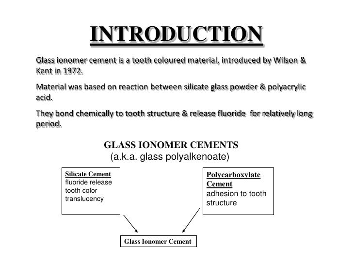 Glass Ionomer Cement (GIC) Science of Dental materials