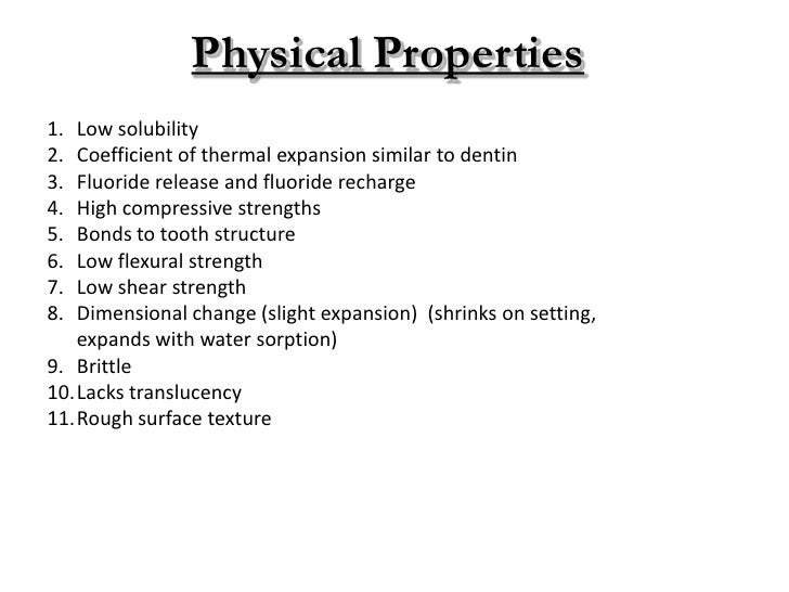 Glass Ionomer Cement (GIC) Science of Dental materials