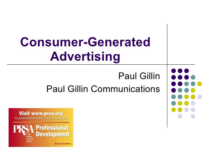Consumer Generated Advertising