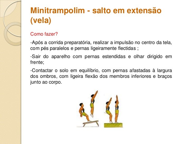Acrogims minitrampolimsalto em extensão (vela) Acrogims minitrampolimsalto em extensão (vela)