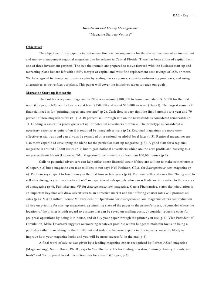 Proposal style essay