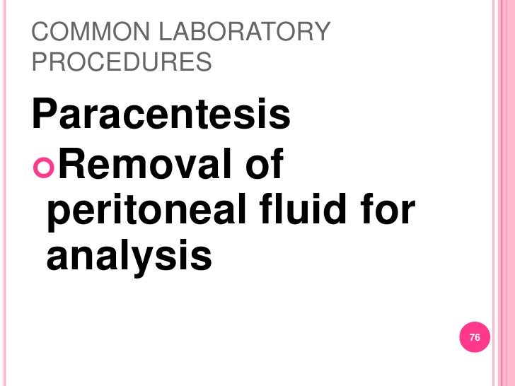common laboratory procedures common laboratory procedures